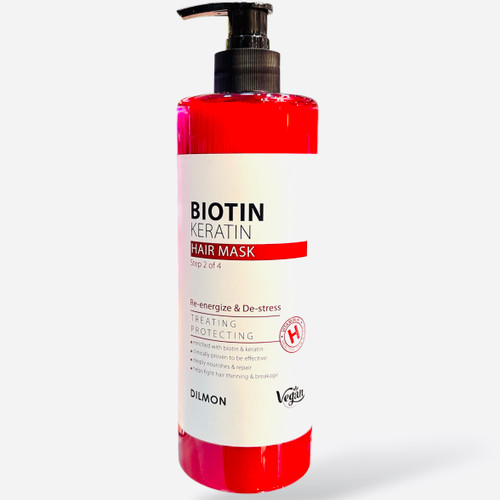 ماسک مو بیوتین و کراتین دیلمون حجم530میلی لیتر