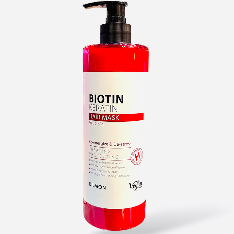 ماسک مو بیوتین و کراتین دیلمون حجم530میلی لیتر