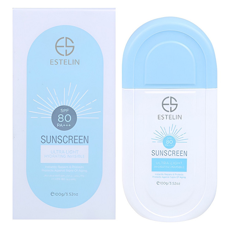 ضد آفتاب بی رنگ استلین SPF80 حجم 100 میل | Estelin Ultra Light Sunscreen