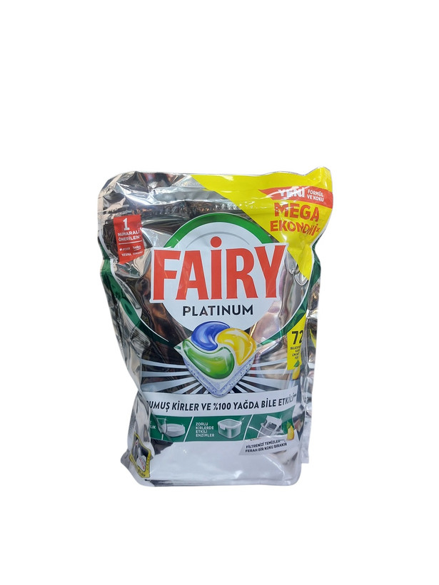 کپسول ماشین ظرفشویی فیری (Fairy) مدل Platinum با رایحه لیمو؛ شوینده همهکاره (All In One)