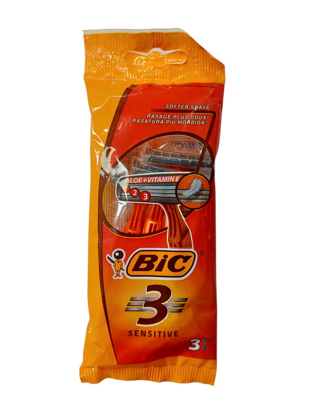 خودتراش ۳ لبه بیک مدل سنسیتیو (Bic Sensitive) - بسته ۴ عددی