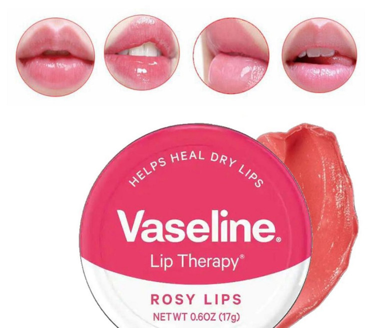 بالم لب وازلین مدل Rosy Lips کاسهای (حاوی عصاره گل رز) وزن ۲۰ گرم